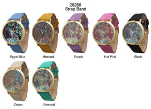 6 Geneva Strap Band Watches