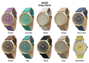 6 Geneva Strap Band Watches