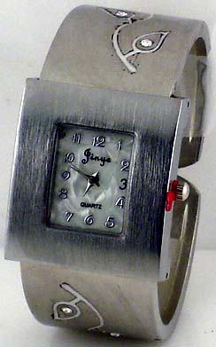 6 womens flower cuff with Rhinestones