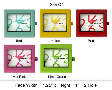 6 Colored Two Hole Beading Watch FacesLearn more