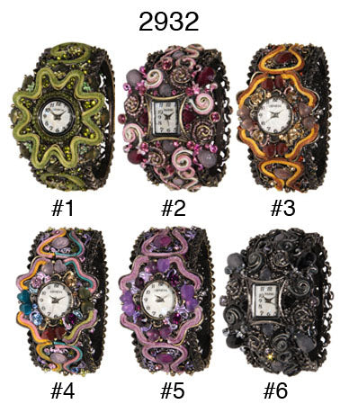 12 Geneva Assorted Floral Cuffs