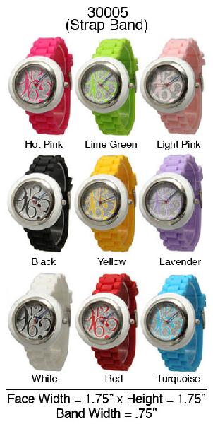 6 Geneva Strap Band Watches