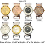 Load image into Gallery viewer, 6 Solid Bar Watch Faces /W Rhinestones
