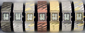 6 womens metal cuff watches