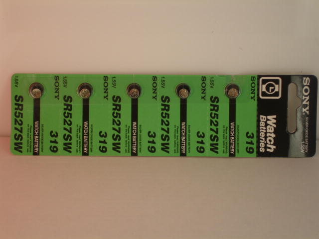 5 Pieces of 319s Sony Silver Oxide Battery