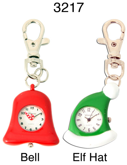 6 christmas themed keychain watches