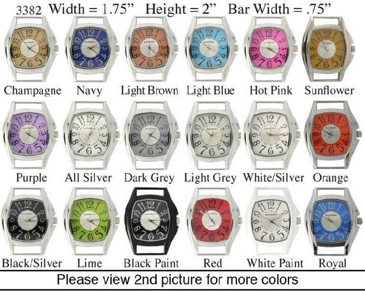 6 Jumbo Solid Bar Watch Faces