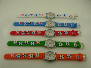 6 plastic band soccer watches