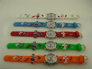 6 plastic band candy watches