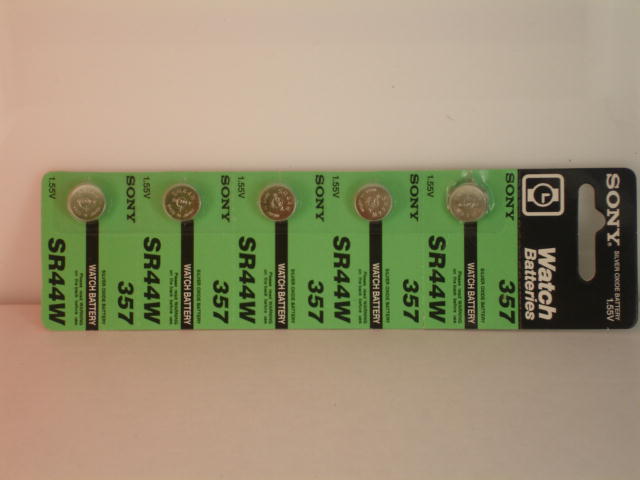 5 Pieces of 357s Sony Silver Oxide Battery