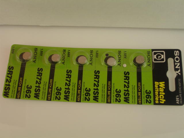 5 Pieces of 362s Sony Silver Oxide Battery