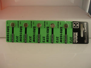 5 Pieces of 373s Sony Silver Oxide Battery