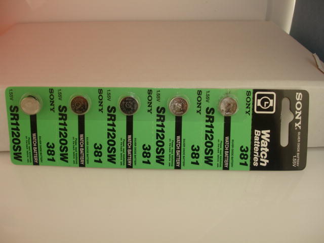 5 Pieces of 381s Sony Silver Oxide Battery