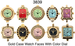 50 Gold colored watch faces with assorted dial