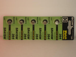 5 Pieces of 384s Sony Silver Oxide Battery