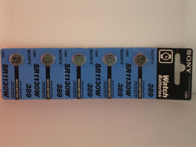 5 Pieces of 389s Sony Silver Oxide Battery