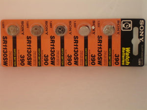 5 Pieces of 390s Sony Silver Oxide Battery