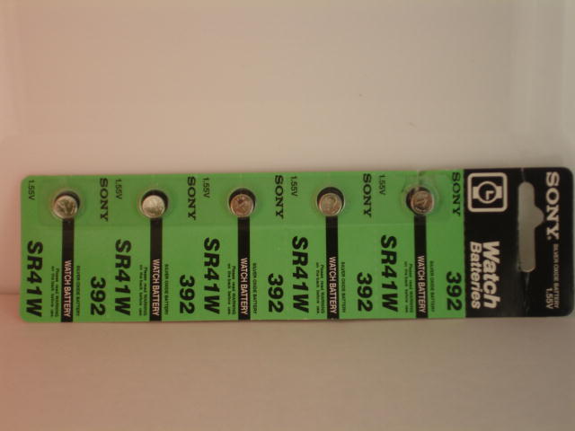 5 Pieces of 392s Sony Silver Oxide Battery