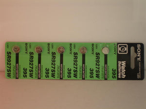 5 Pieces of 395s Sony Silver Oxide Battery