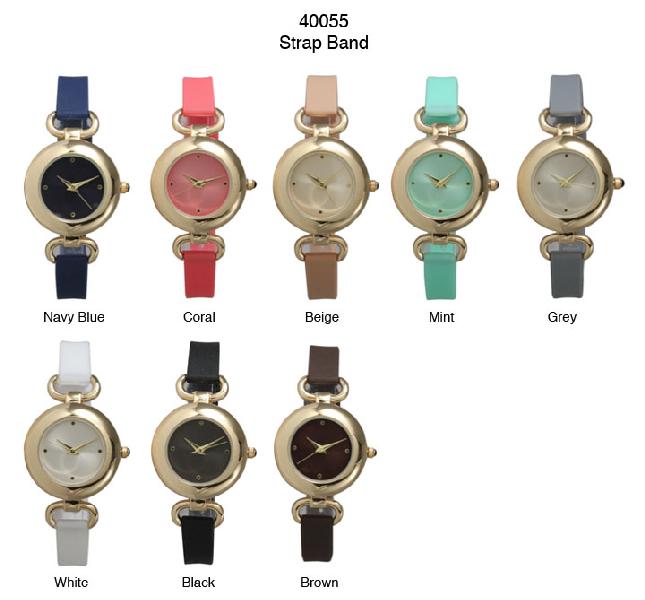6 Geneva Strap Band Watches