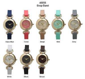6 Geneva Strap Band Watches