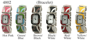 6 Womens Bracelet Style Watches W/Rhinestones