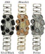 Load image into Gallery viewer, 6 Womens Bracelet Style Watches W/Rhinestones
