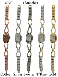 6 Women's Bracelets with Rhinestones