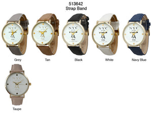 6 Geneva Strap Band Watches