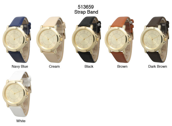 6 Geneva Strap Band Watches