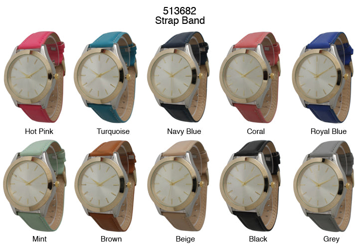 6 Geneva Strap Band Watches