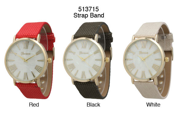 6 Geneva Strap Band Watches