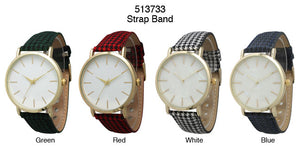 6 Geneva Strap Band Watches