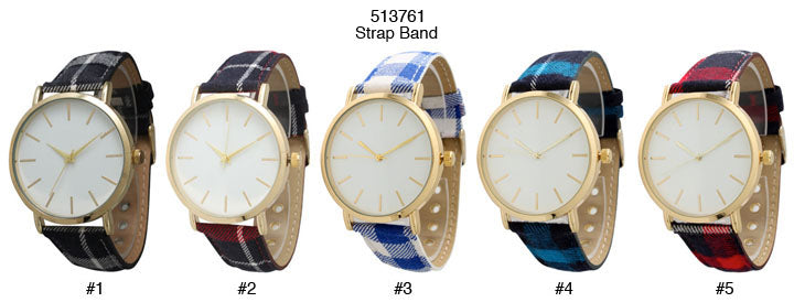 6 Geneva Strap Band Watches