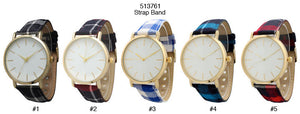 6 Geneva Strap Band Watches