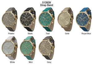 6 Geneva Strap Band Watches