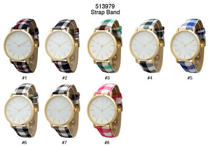 6 Geneva Strap Band Watches