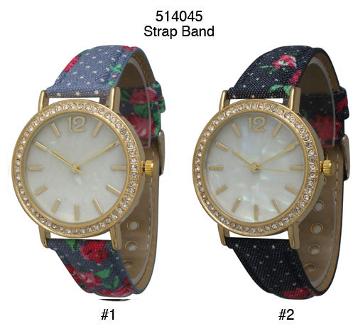 6 Geneva Strap Band Watches