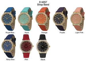 6 Geneva Strap Band Watches