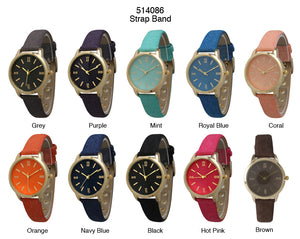 6 Geneva Strap Band Watches