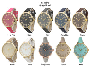 6 Geneva Strap Band Watches