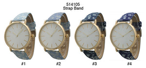 6 Geneva Strap Band Watches