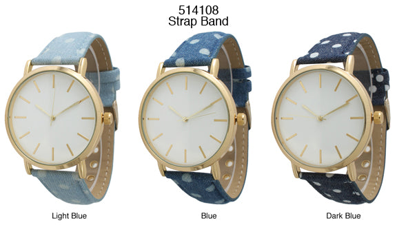 6 Geneva Strap Band Watches