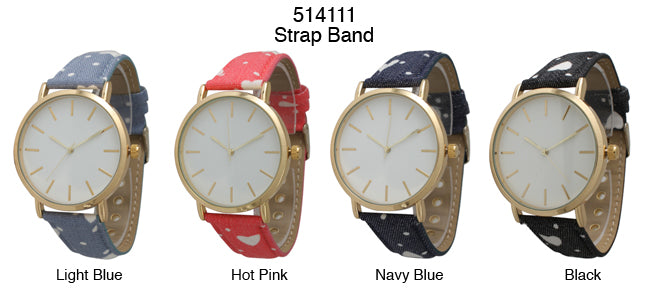 6 Geneva Strap Band Watches