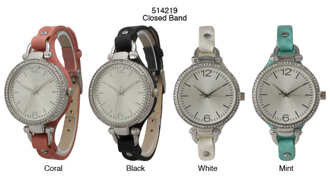 6 Geneva Strap Band Watches