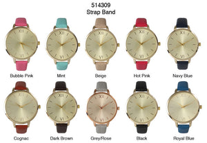 6 Geneva Strap Band Watches