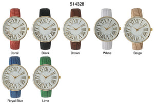 6 Geneva Strap Band Watches