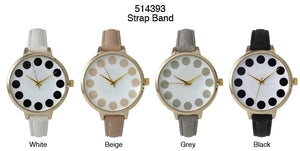 6 Geneva Strap Band Watches