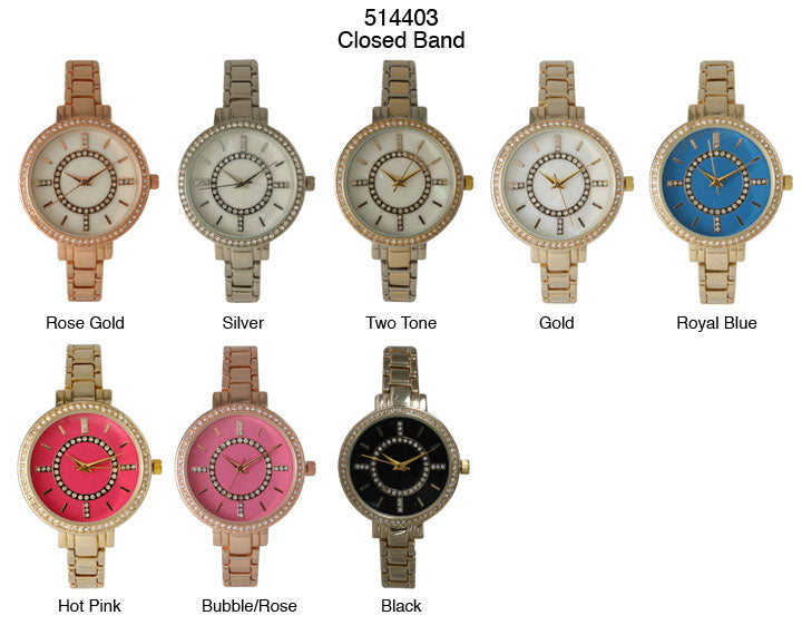6 Geneva Closed Band Watches