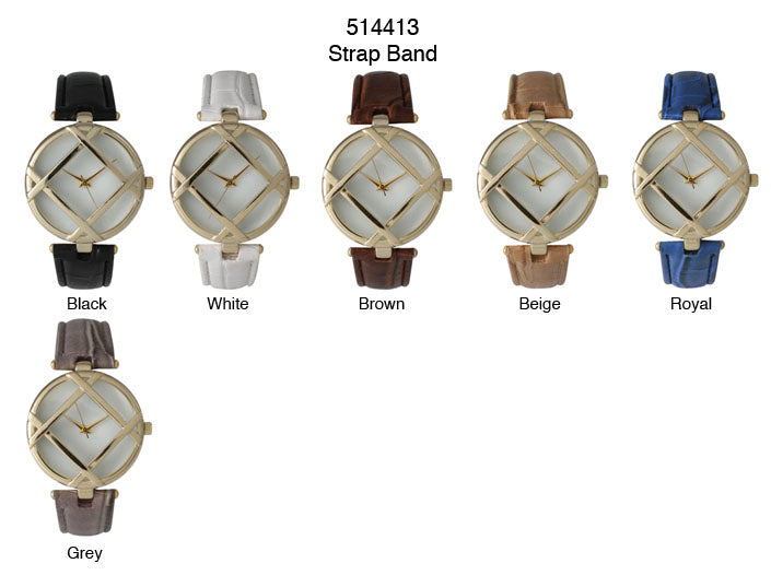 6 Geneva Strap Band Watches